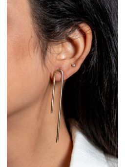 Studio Anviksha - Gold U Shaped Sleek Earstuds