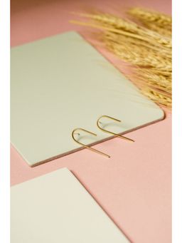 Studio Anviksha - Gold U Shaped Minimalistic Ear Studs