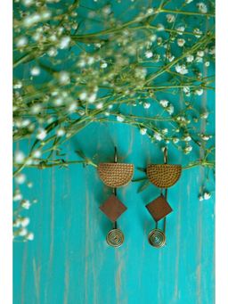 Studio Anviksha - Copper Semicircular Beaten Hooks - Mixed Metal