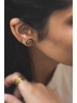 Studio Anviksha - Mixed Metal Button Studs - Copper