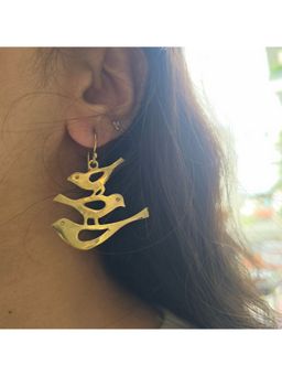 Studio Anviksha - Gold Bird Earrings
