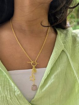 Studio Anviksha - Gold Rose Charm Necklace