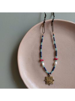 Studio Anviksha - Blue Egyptian Square Necklace