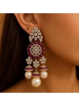 Kare Kraft - Magenta Noor-E-Ruby Danglers