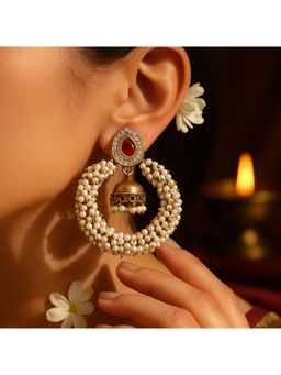 Kare Kraft - Red Aarohi Pearl Ember Earrings