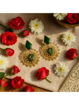 Kare Kraft - Green Aaria Luxe Earrings