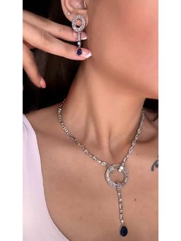 Kare Kraft - Blue Celestial Diamond Neelam Necklace Set