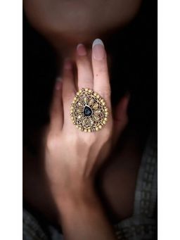 Kare Kraft - Black Zohra Meenakari Ring