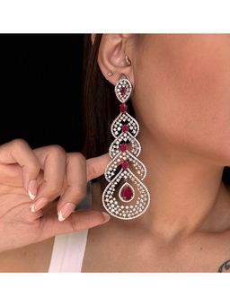 Kare Kraft - White Stellar Cascade Diamond Earrings