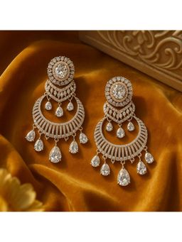 Kare Kraft - White Celestial Diamond Chandelier Earrings