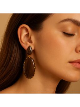 Kare Kraft - Brown Aaral Earthstone Statement Earrings