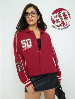 The Souled Store - Official Peanuts Astro Club Women Oversized Varsity Jacket