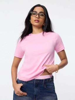 The Souled Store - Casual Classics Rose Blush Women T-Shirt