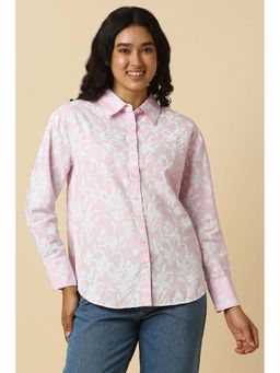 Allen Solly - Women Pink Floral Printed Long Sleeves Shirt