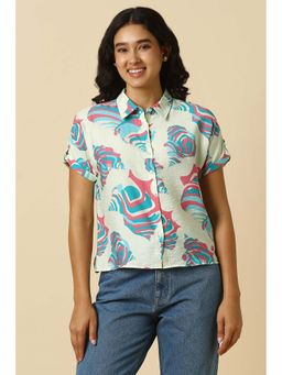 Allen Solly - Women Multi-Color Printed Short Sleeves Shirt