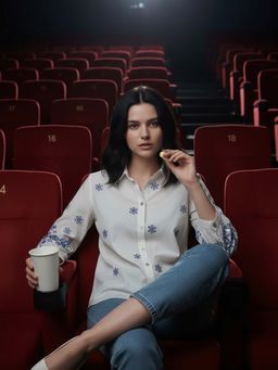 ZUMMER - Cotton White Floral Embroidered Shirt