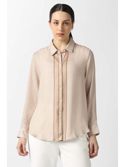 Van Heusen - Women Beige Print Long Sleeves Formal Shirt