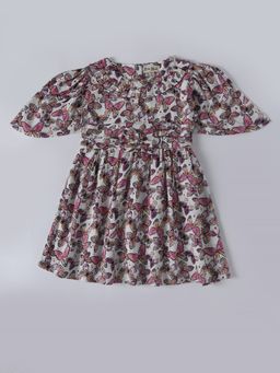 Bella Moda - White Fit and Flair Casual Wear Dress