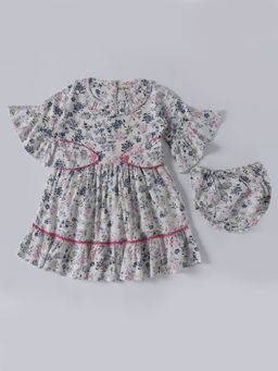 Bella Moda - White Fit and Flair Casual Wear Dress (Set of 2)