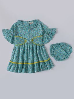 Bella Moda - Blue Fit and Flair Casual Wear Dress (Set of 2)