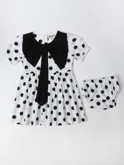 Bella Moda - White Fit and Flair Casual Wear Dress (Set of 2)