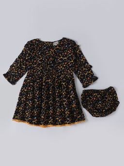 Bella Moda - Black Fit and Flair Casual Wear Dress (Set of 2)