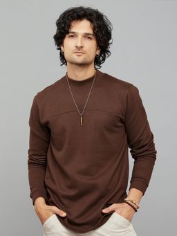 ROOKIES - Brown Polyester Blend Round Neck Full Sleeves Sweatshirt