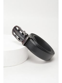 Van Heusen - Men Black Textured Formal Belt