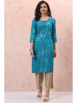 Rangriti - Blue Printed Kurta