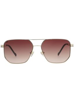French Connection - Smoke Brown Lens Hexagonal Sunglasses With UV Protection (FC 7697 C1 59 S) (59)