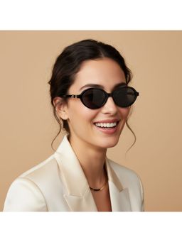 Scott Sunglasses - Dark Grey Lens Oval Sunglasses With UV Protection (Scott 3227 Sophia C1 S) (52)