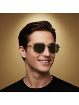 Scott Sunglasses - Dark Green Lens Hexagon Sunglasses With UV Protection (Scott 3233 Landry C1 S) (55)