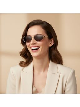 Scott Sunglasses - Dark Brown Lens Sleek Sunglasses With UV Protection (Scott 3252 Saoirse C2 S) (56)