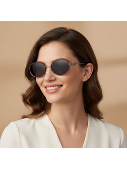 Scott Sunglasses - Light Grey Lens Oval Sunglasses With UV Protection (Scott 3254 Emmy C3 S) (54)