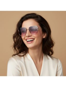 Scott Sunglasses - Smoke Pink Lens Cat Eye Sunglasses With UV Protection (Scott 3261 Lauryn C2 S) (59)