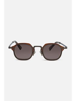 Snitch - Round Full Rim Round Brown Sunglasses (SN0132-02)