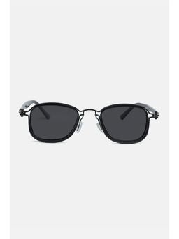 Snitch - Full Rim Rectangle Black Sunglasses (SN0133-02)
