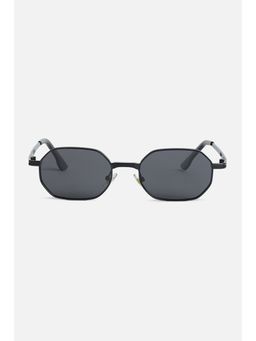 Snitch - Hexagonal Full Rim Irregular Black Sunglasses (SN0134-01)