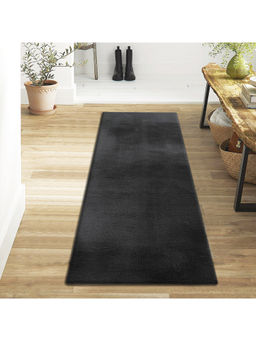 OBSESSIONS - Machine Made Anti-Static Solid Bedside Runner, Grey