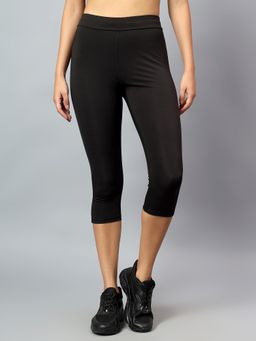 Fitkin - Women Black Tight with Zipper Pocket