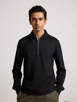 Muvazo - Obsidian Luxe Zipper Tee Sweatshirt