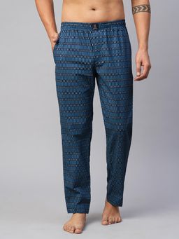 Urban Scottish - Men Blue Cotton Printed Lounge Pants