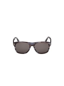Tom Ford Eyewear - Grey Acetate Men Square Sunglass (FT1284 55 56A) (55)