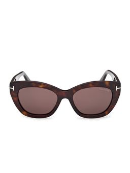 Tom Ford Eyewear - Brown Acetate Women Butterfly Sunglass (FT1285 53 52E) (53)