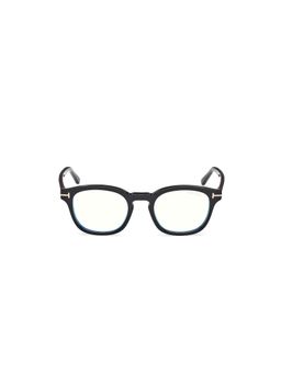 Tom Ford Eyewear - Black Acetate Men Round Frame (FT5532-B 52 01D) (52)