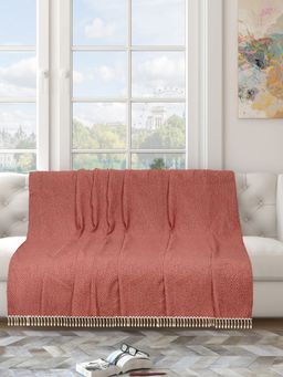Saral Home - Beige Modern Chenille Throw (140 x 210 cm)
