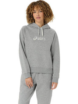 ASICS - Logo Fleece Pullover Grey Hoodie