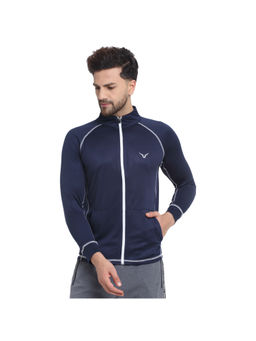 INVINCIBLE - Navy Mens Contrast Line Jacket