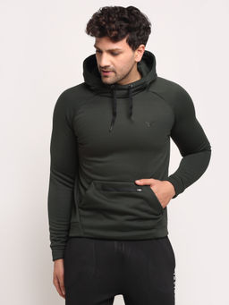 INVINCIBLE - Olive Mens Exclusive Box Fleece Hoodie