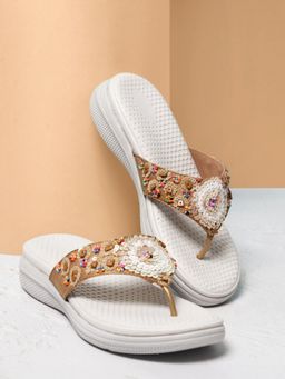 Indifeet - Brown Comfortable & Fancy EVA Sandals Traditional Design